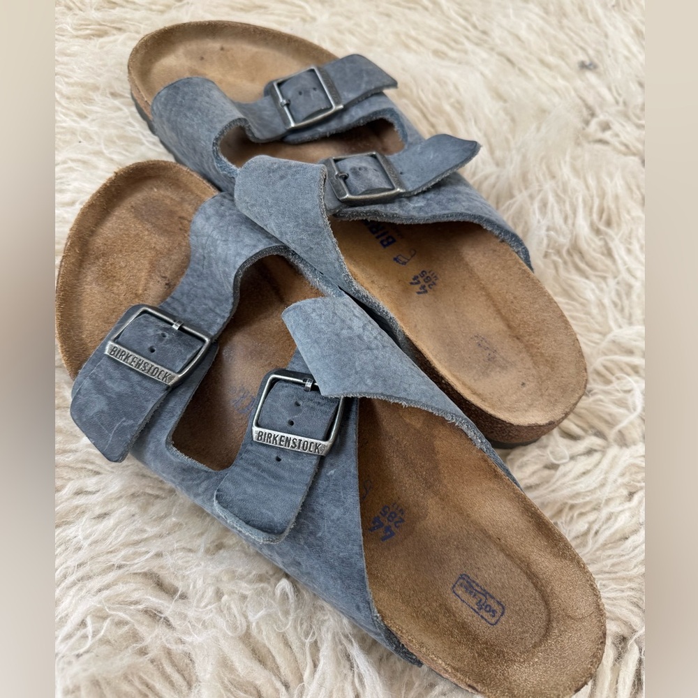 Birkenstock Blue Suede Sandals Size 11/11.5